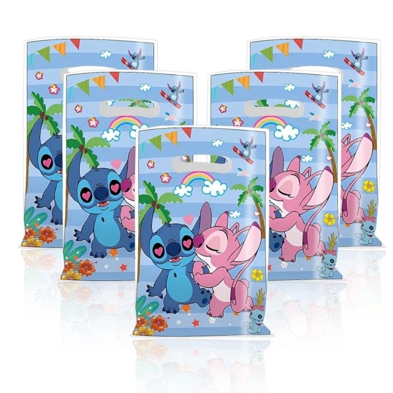 Sacolinha surpresa Stitch angel  personalizada lembrancinha para festa com 10 unidades