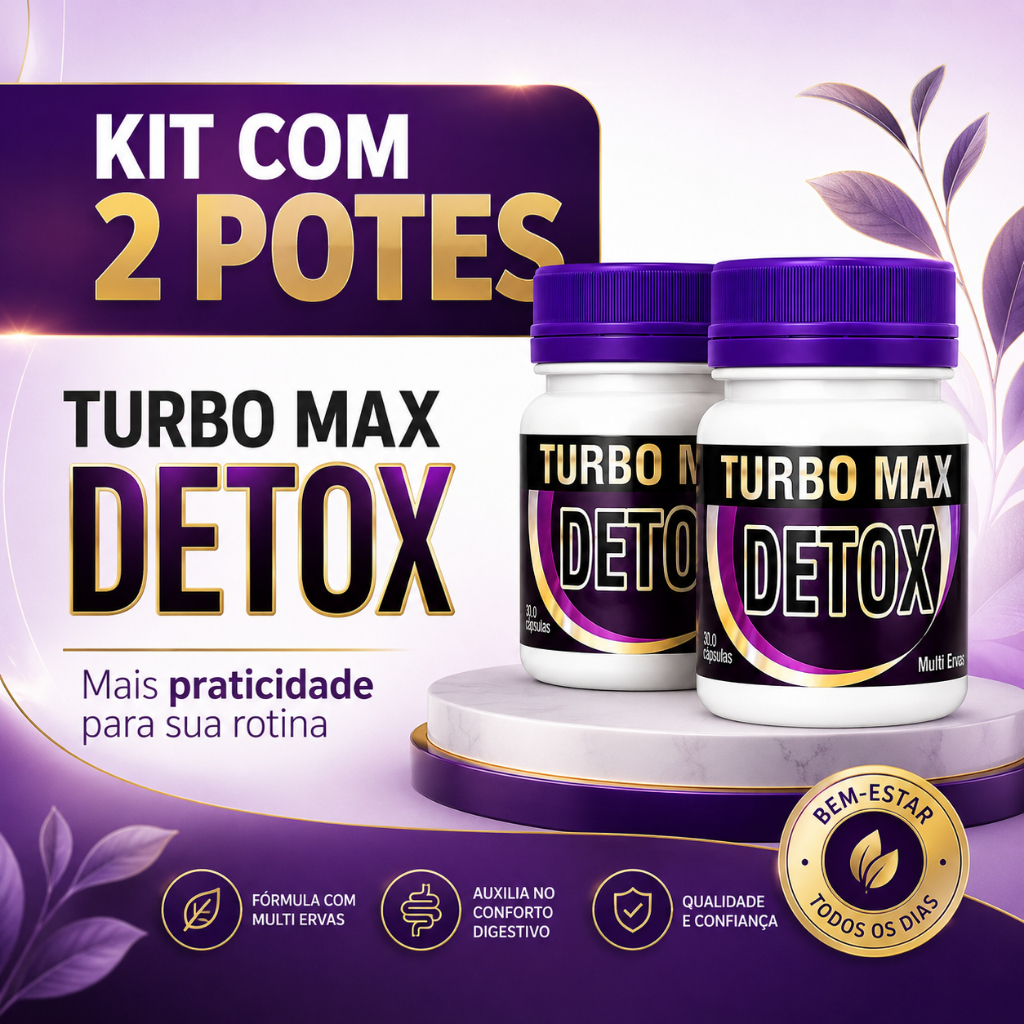 KIT 2 Turbo Max Detox | Saúde e Bem Estar | Suplementos em Cápsulas