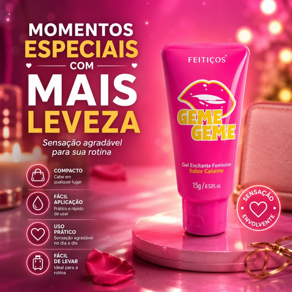 Gel Excitante Feminino Geme Geme Chiclete Pulsa Vibra Excita — imagem 2 de 2
