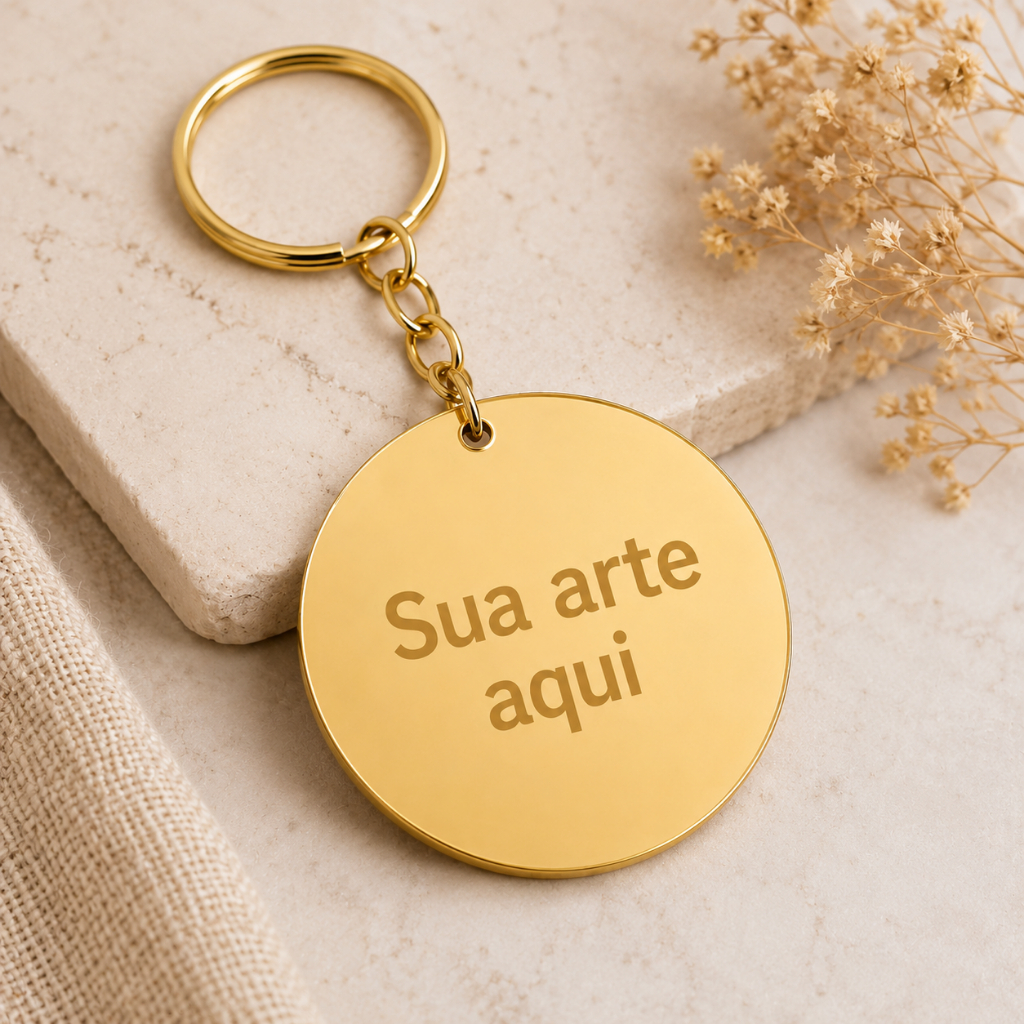 Kit 20 un Chaveiros de Acrílicos Espelhado Personalizado Logo Lembrancinha Evento