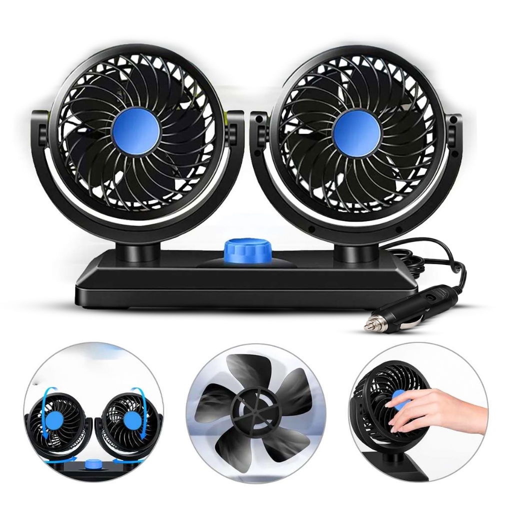 Ventilador Automotivo Turbo Duplo P/carro Caminhao 12v Entrada de Acendendor