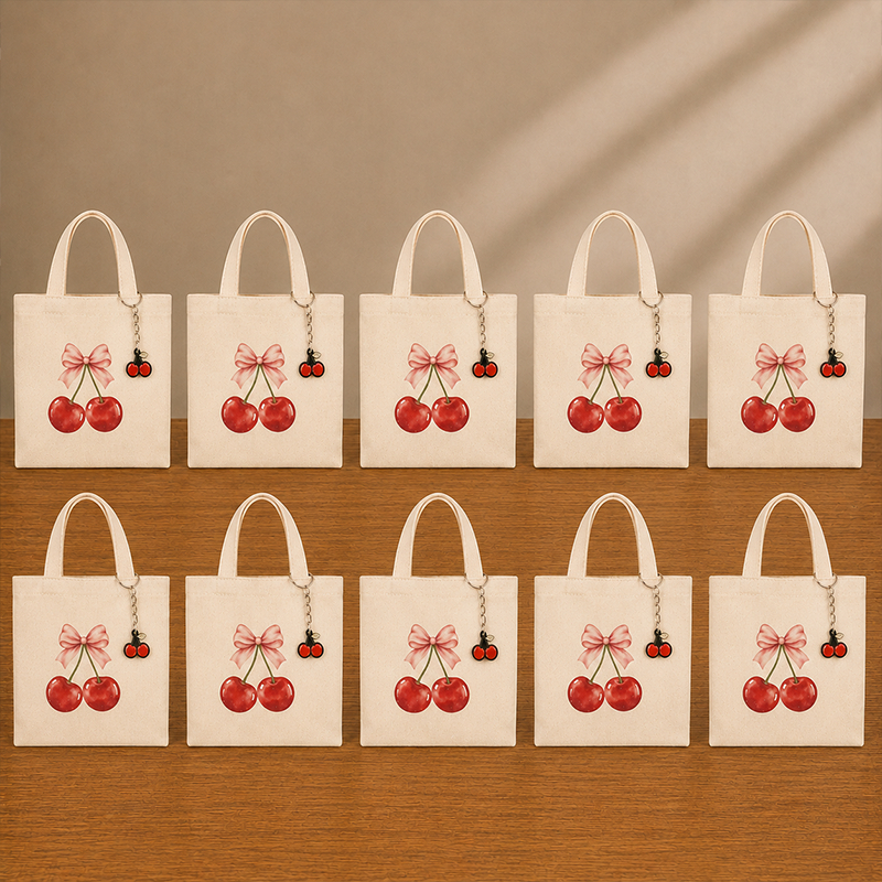 Kit 10 Mini Ecobags Aniversário Bolsinhas Lembrancinhas Festa Com Chaveiro Lançamento