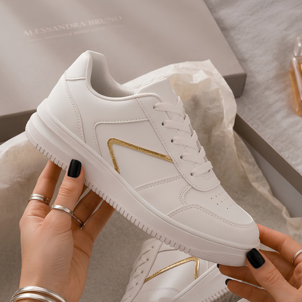 Tênis Casual Feminino Básico Dia a Dia Confortável Urbano Leve Moderno Elegante