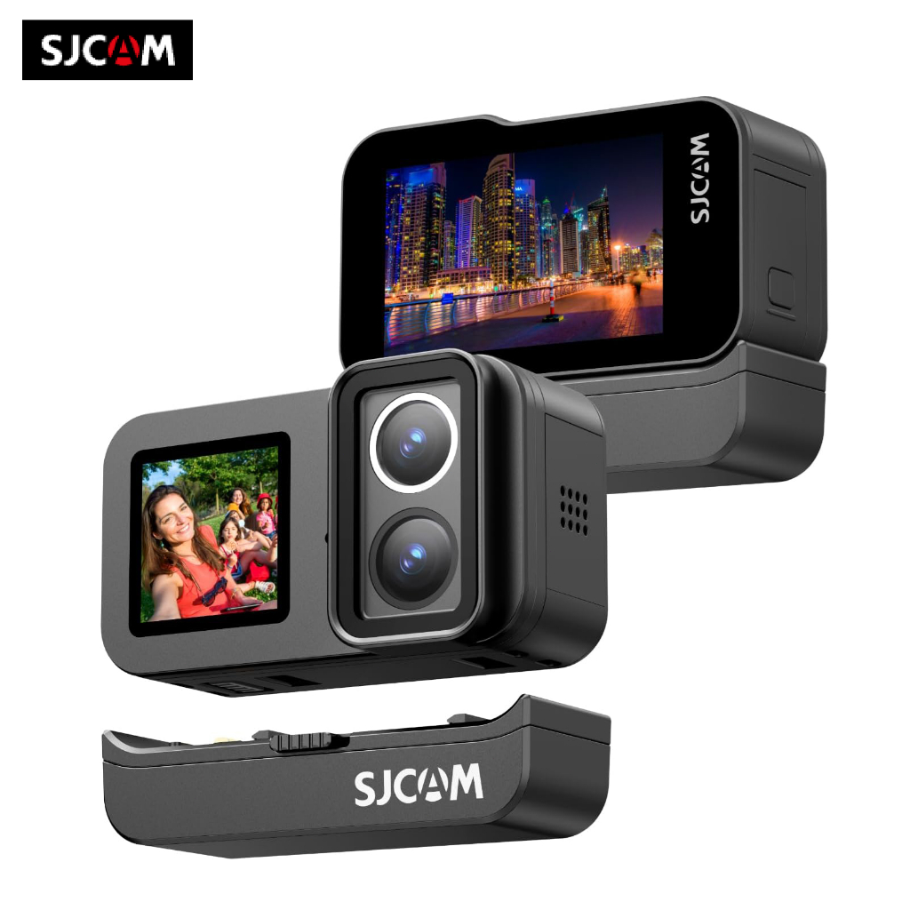 SJCAM SJ20 Câmera de Ação Dual Lens Dia/Noite 4K/30fps Ultra HD Estabilização com 6 Eixos 8h de Bateria para Vlogs