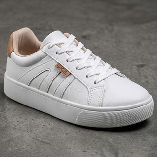 Tênis Feminino Casual Claro Detalhe Lateral Sola Reta Leve Conforto Hope GiGiL