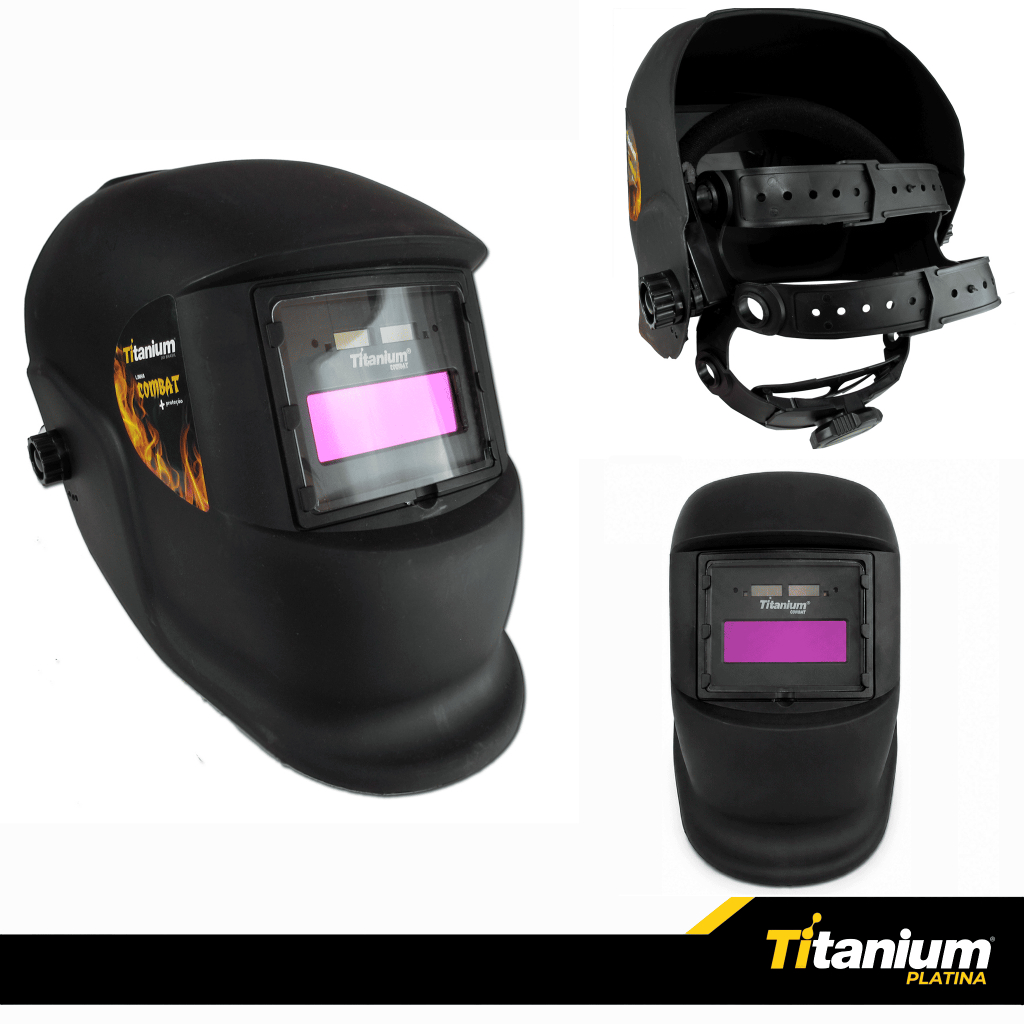 Kit Jogo de Soquetes 40 Peças com Máscara de Solda Automática Combat Ton 11 Titanium Platina · foto 2