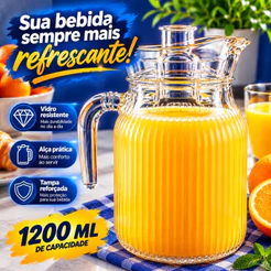 Jarra De Vidro Com Alça Cozinha 1200 ML