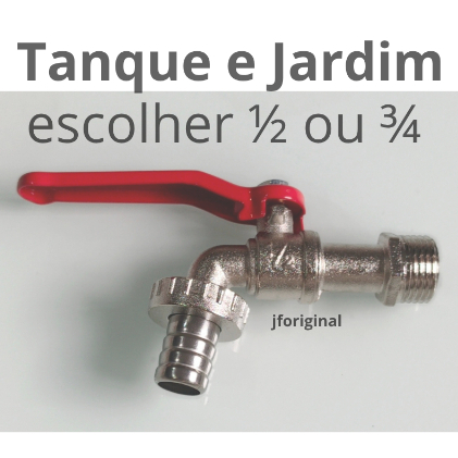 Torneira Esfera Jardim Quintal Tanque 1/2 x 3/4 ou 3/4 x 3/4 Golfield ferramentas premium