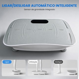 110V/220VPlataforma Vibratória para Exercícios Motor 150W 10 Níveis Controle Remoto Bluetooth Carga 150kg