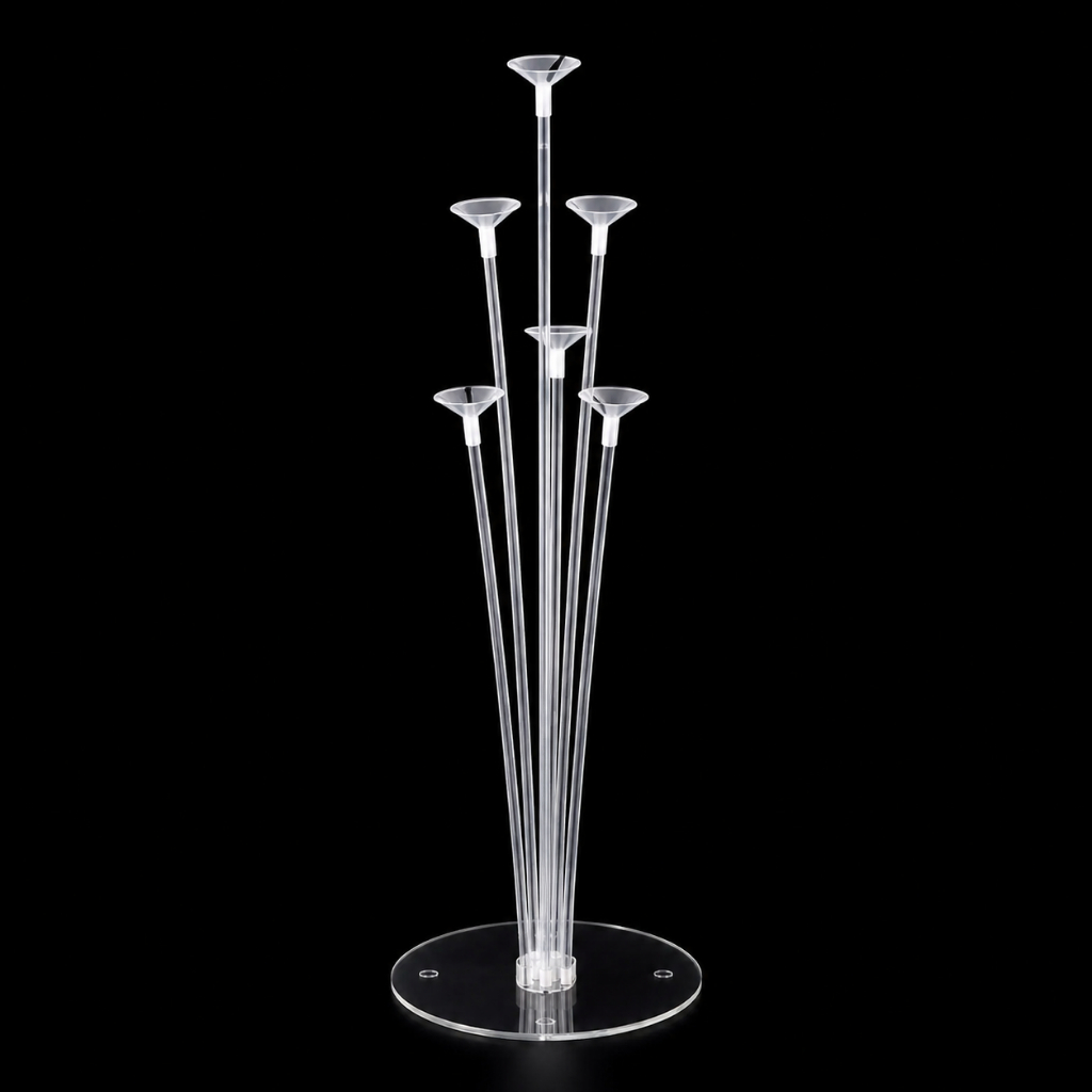 KIT SUPORTE BALAO 7 HASTE SUPORTE PARA BEXIGA 70CM ENFEITE DE FESTA OFF/ (CHOCO)