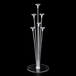 KIT SUPORTE BALAO 7 HASTE SUPORTE PARA BEXIGA 70CM ENFEITE DE FESTA OFF/ (CHOCO)