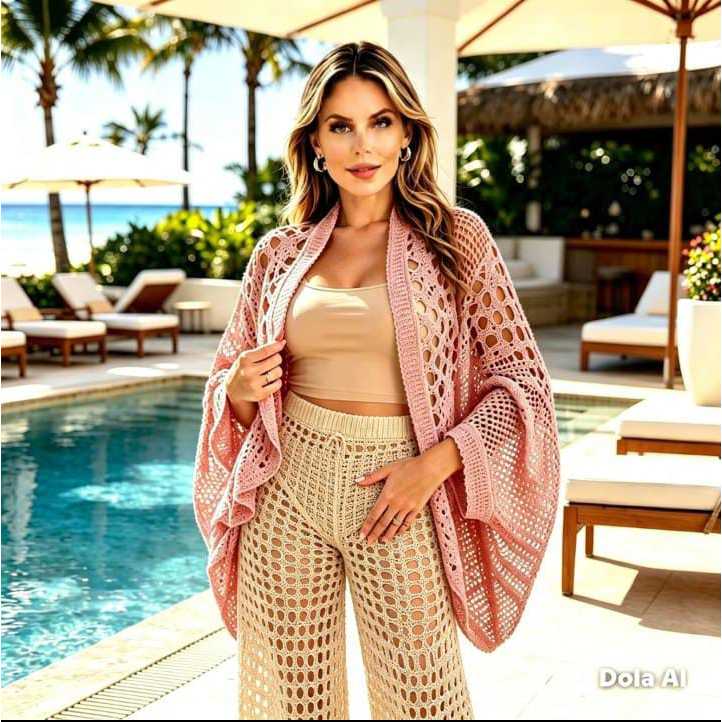 CALÇA RENDADA SAÍDA DE PRAIA TRICOT VERAO