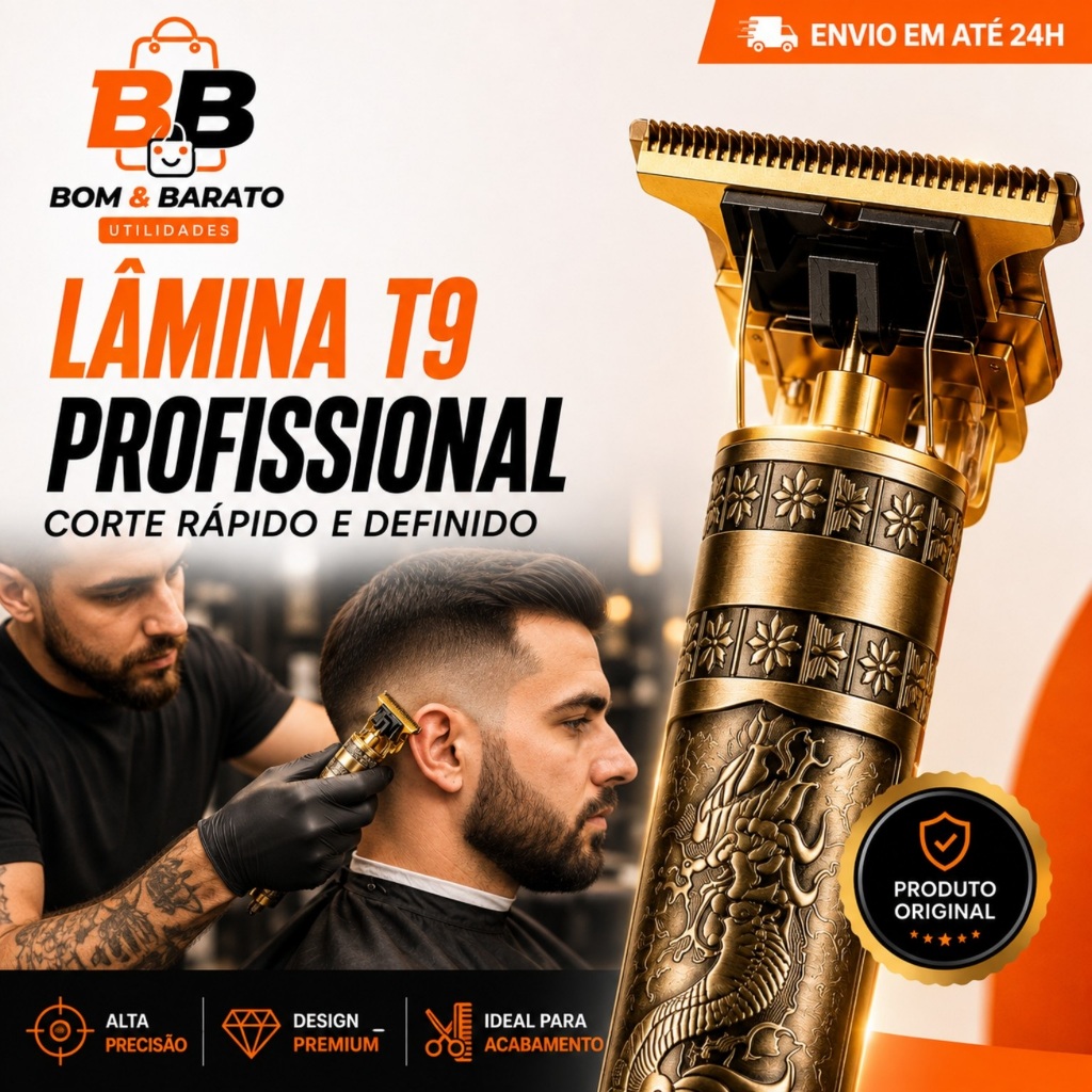 Máquina de Cortar Cabelo Profissional Aparador De Barba Cabelo Recarregável USB Vintage