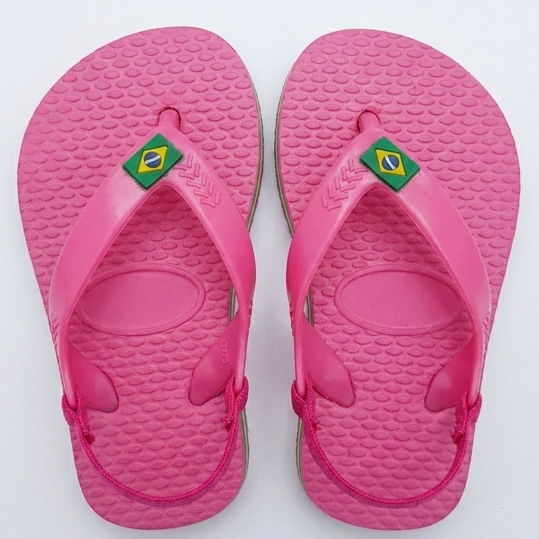 Chinelo Baby Feminino Com Elástico Confortável Resistente Antiderrapante Passeio Escola 17 ao 24