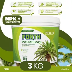 Adubo Fertilizante Forth Palmeiras Balde 3kg Crescimento