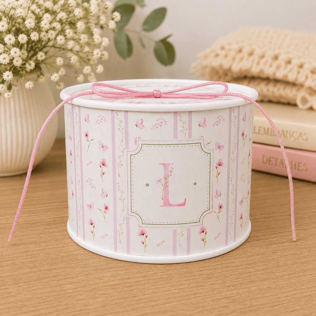 Tubolata Personalizada 5x6 Tema Jardim Lembrancinha Aniversário Infantil com Nome e Idade