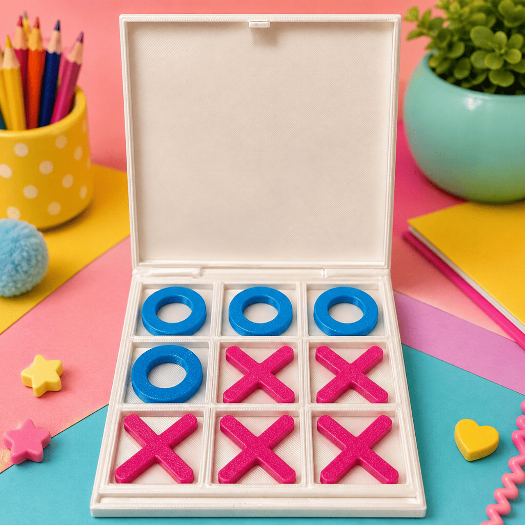 Jogo da Velha 3D Personalizado com Nome Lembrancinha Aniversário Infantil com Estojo