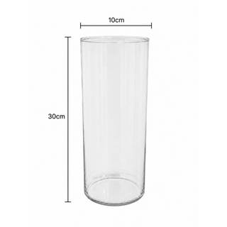 Vaso Tubo De Vidro Cilíndrico Transparente 10x30cm Para Flores Arranjos Plantas Centro De Mesa Decoração