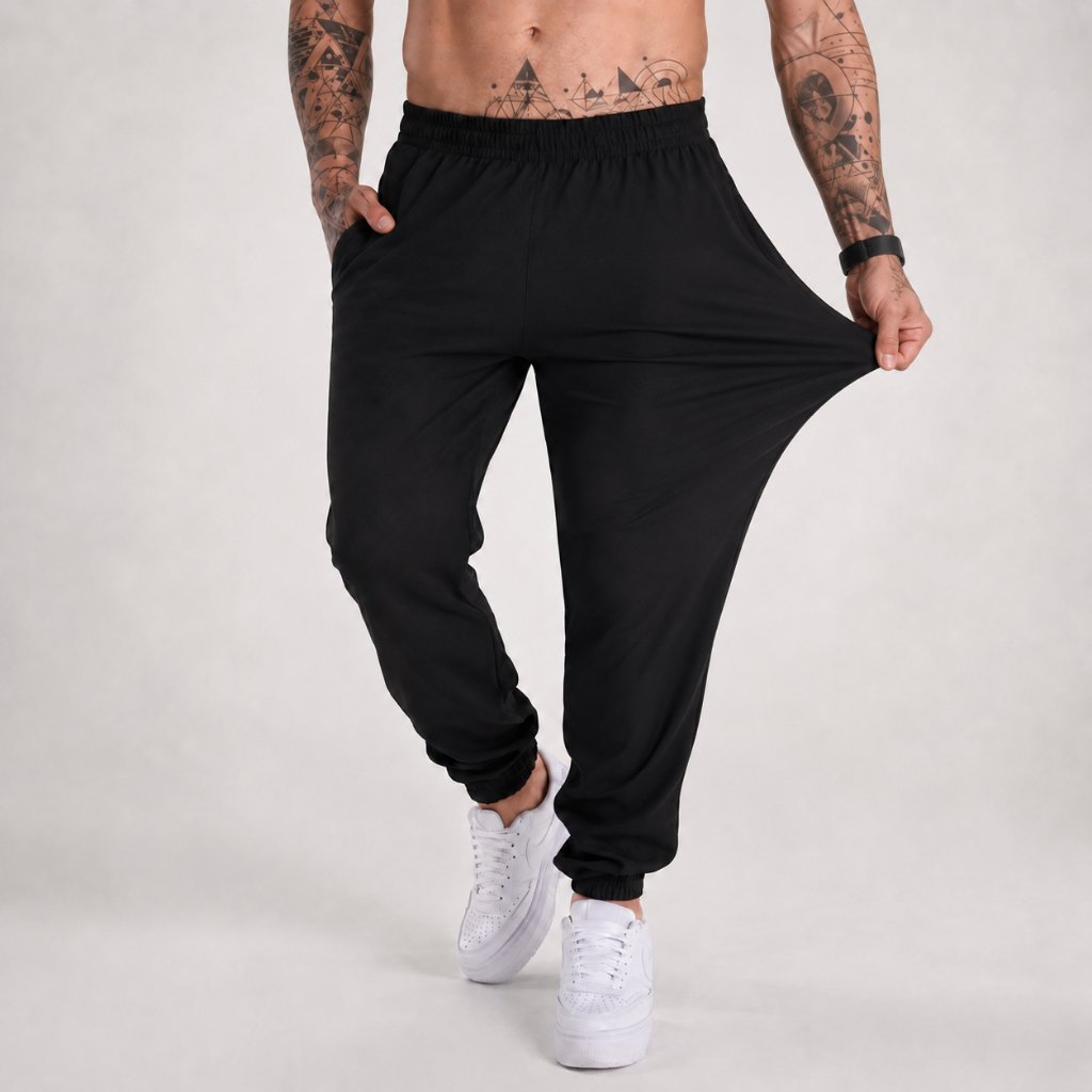 Calça Jogger Elastano Masculina de Tactel Elastic Premium Para Treino Esportivo e Corrida