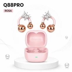 Fone de Ouvido Bluetooth Q88PRO Ear Clip Borboleta 5.4 Sem Fio Gamer Baixa Latência Bateria 24H