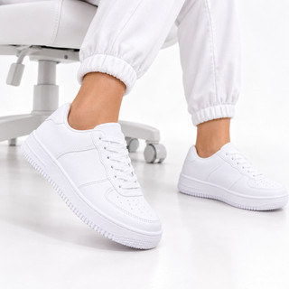 Tenis Feminino Casual Branco Tendencia Estiloso Confortavel Macio Passeio Caminhada Oferta