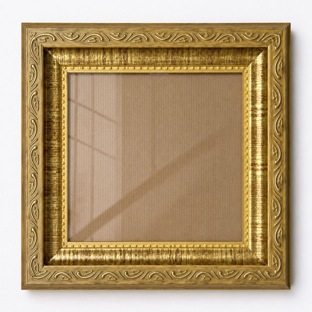 KIT 3 Molduras dourada trabalhada porta retrato quadro 20X20 de mesa sem vidro
