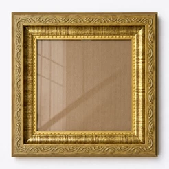 KIT 3 Molduras dourada trabalhada porta retrato quadro 20X20 de mesa sem vidro