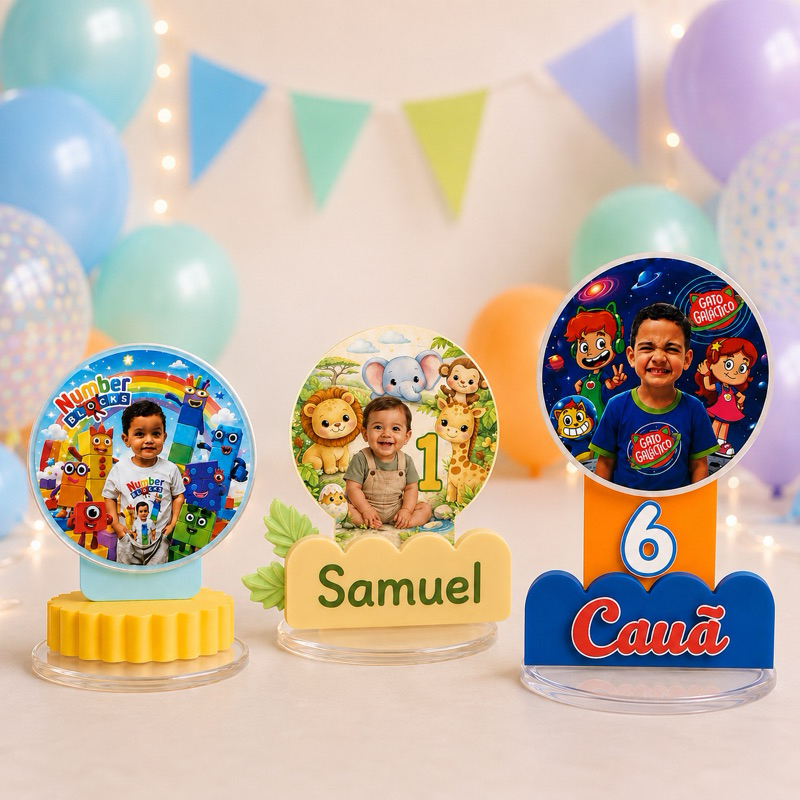Vela de Biscuit Cenário Personalizado com a Sua Imagem - SOB ENCOMENDA
