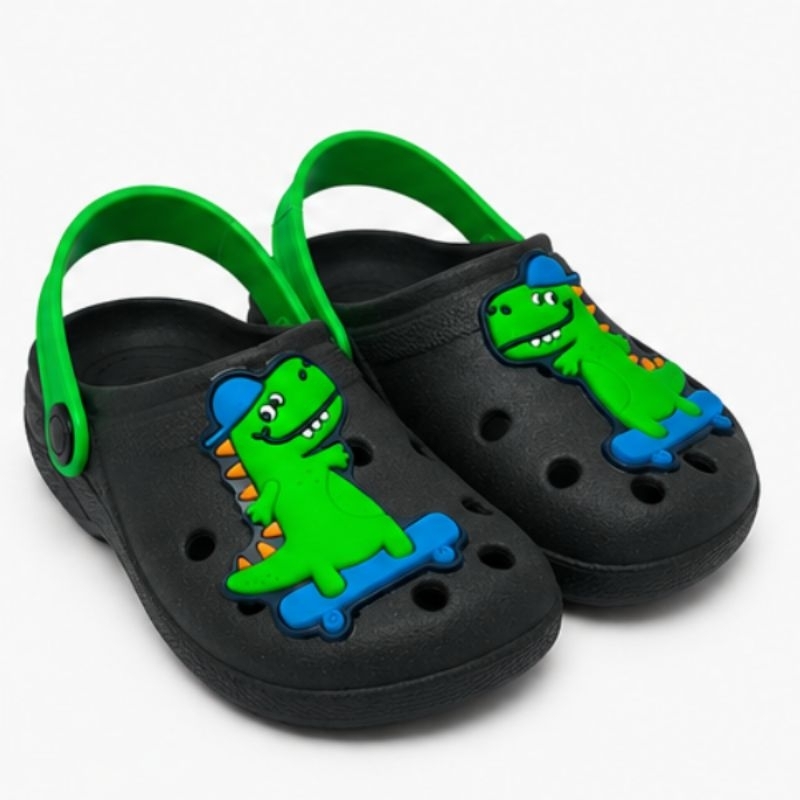 Sandália infantis Dino skate para meninos Papete confortável