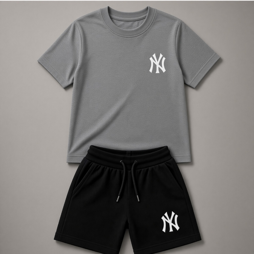 kit Conjunto Infantil Menino Bermuda e Camiseta Curta 100% Algodão Criança estilosa Tamanho 2 ao 16