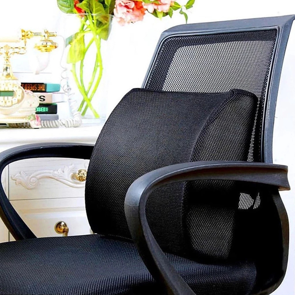 Almofada de Apoio Lombar Ergonômica para Cadeira Escritório Carro Casa, Suporte para Coluna e Correção de Postura