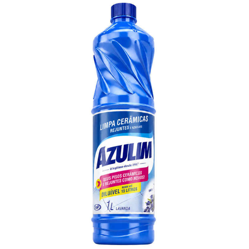 Azulim Limpa Cerâmica Pisos Lavanda 1L Remove Encardido Terra Sujeiras Manchas Uso Doméstico
