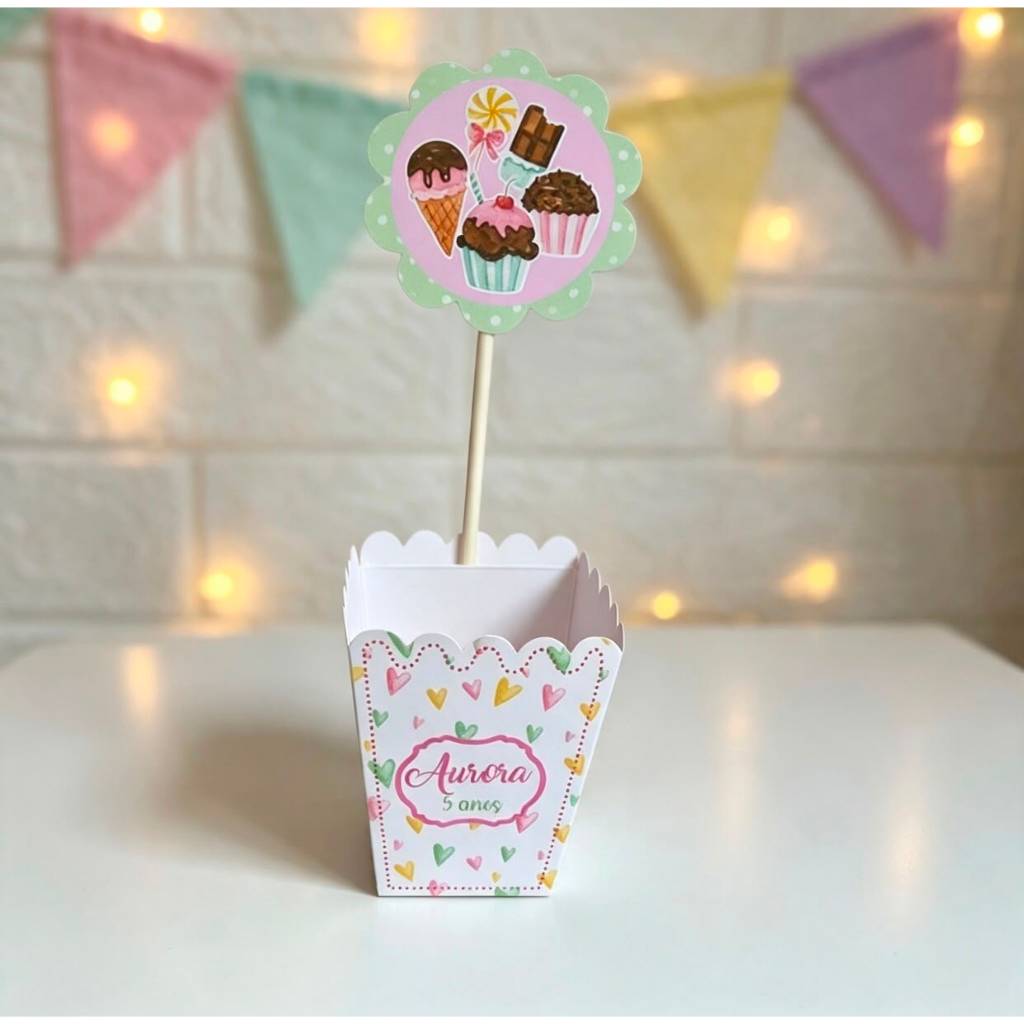CENTRO DE MESA cachepô Confeitaria | lembrancinhas, decoração, mimos personalizados
