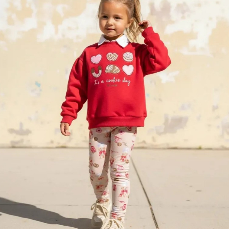 Conjunto Infantil Quimby Menina Blusa de Moletom com Legging