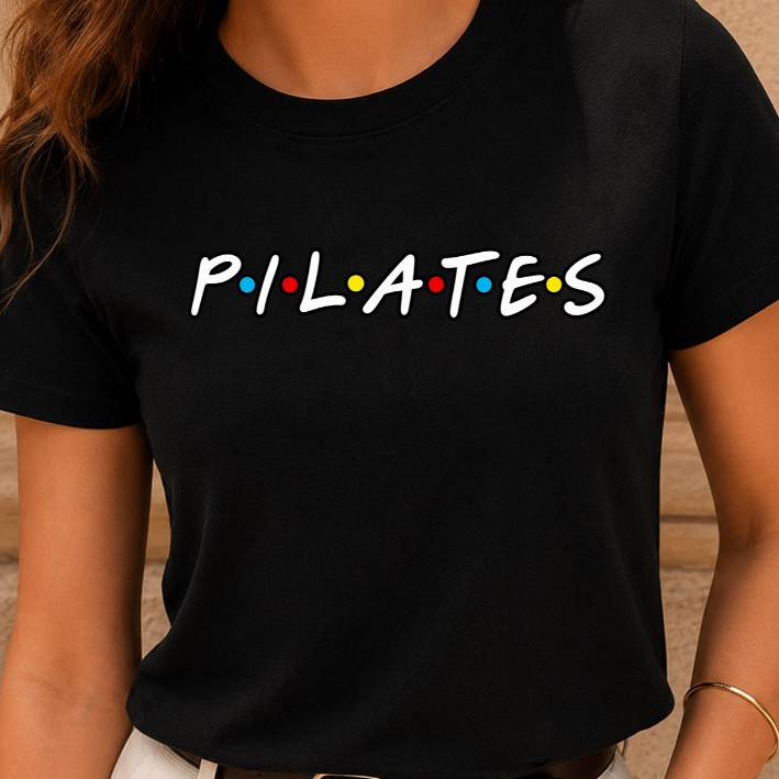 Blusa Pilates Bolinhas Babylook Estampada 100% Algodão curso profissão Academia fitness Pilateira