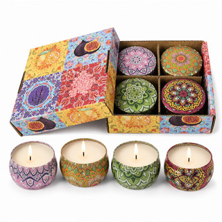 Velas Aromaticas Perfumadas Decorativas Kit 4 Aromas Premium