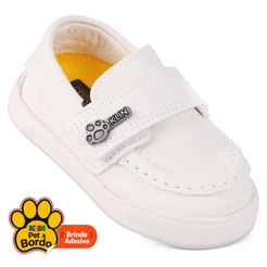 Sapato Infantil Menino Batizado Klin Original Flyer Casual – Estilo Mocassim com Velcro