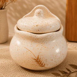 Saleiro de Mesa Pintado a Mão em Cerâmica/Porcelana P/ Cozinha, Decoração e Presente
