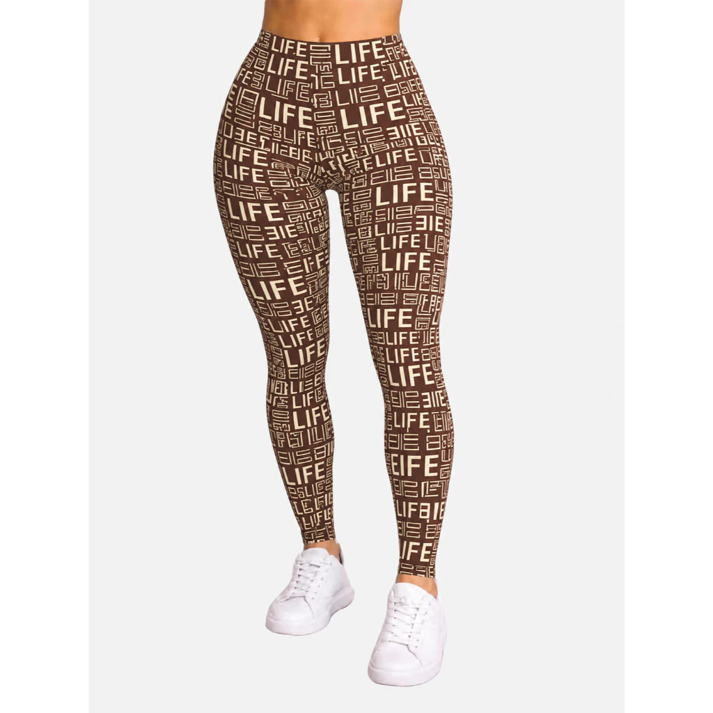 Calça Legging Feminina Estampada– Cós Alto, Poliamida, Confortável para Academia, Treino e Dia a Dia — imagem 1