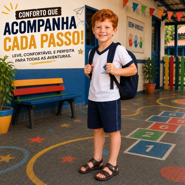 Sandália Infantil Menino Confort Papete Macia Masculina Antiderrapante Macia Leve Original · foto 2