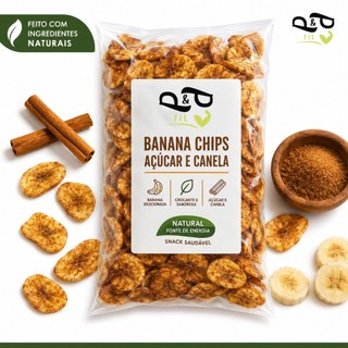Banana Chips P&P Açúcar e Canela 150g