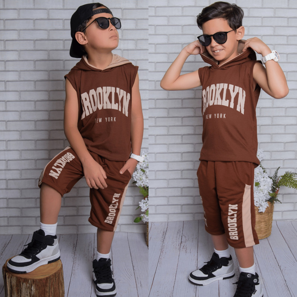 Conjunto Masculino Infantil Juvenil Roupa de Menino Lançamento