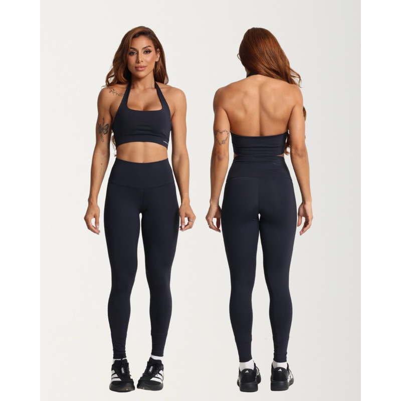 Conjunto Calça + Top Poliamida Feminino Zero Transparência Alta Compressão