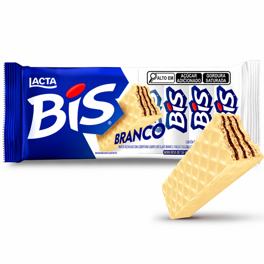 Chocolate Wafer Bis Branco C/16 Unidades Lacta