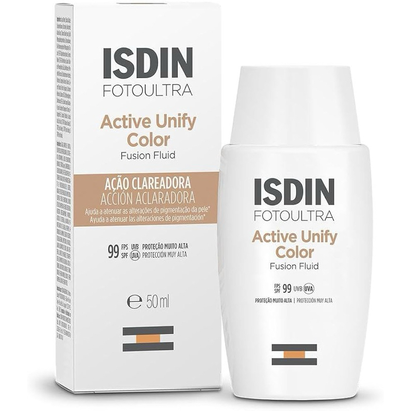 Isdin FotoUltra Active Unify Fusion Protetor Clareador Com Cor FPS99 50ml