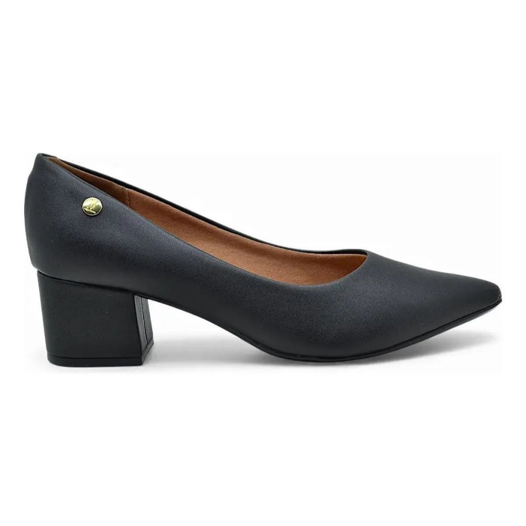 Scarpin Vizzano Original Salto Bloco Médio Feminino Elegante Escritório Confortável Sandália Sapato 1220315
