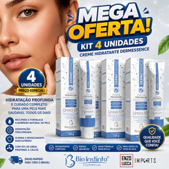 kit 4 unid Dermessence Creme Hidratante Desodorante Corporal Ureia 10% Bio Instinto