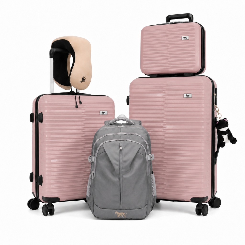 Conjunto Malas Mochila Frasqueira e Acessórios Bordo e Despacho Polipropileno Expansível Fechadura TSA