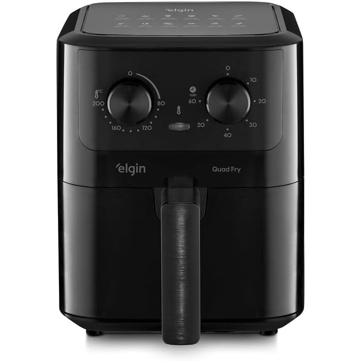 Fritadeira Elétrica Air Fryer Quad Fry Elgin 4,2 L, 1400w Preto 127v (Avaria na Embalagem)
