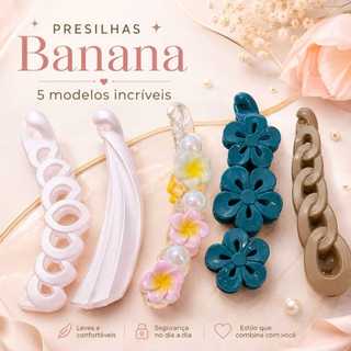 Presilhas Banana  Prendedor de cabelo Banana–   kit com 02 ou 01 unidade Praticidade e Estilo para o Seu Dia a Dia